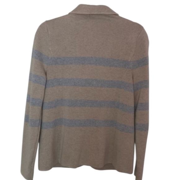 Talbots striped cotton thick button  cardigan sweater blazer - Picture 5 of 8